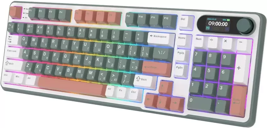 Клавиатура Royal Kludge RK-S98 RGB Clay Green (RK Pale Green) фото