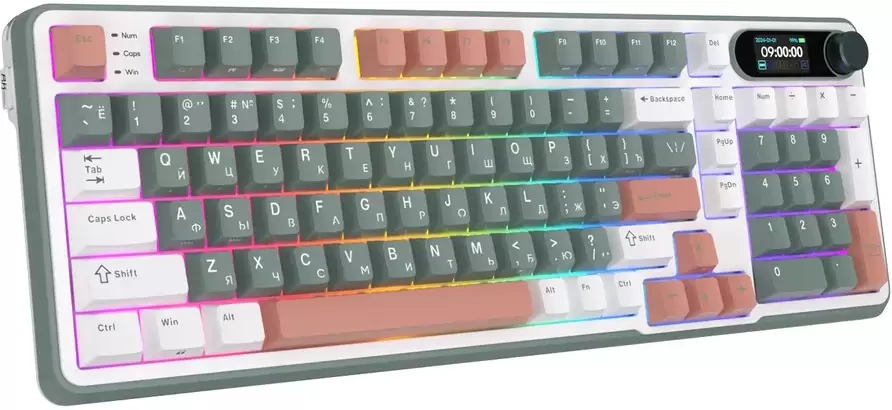 Клавиатура Royal Kludge RK-S98 RGB Clay Green (RK Pale Green) фото