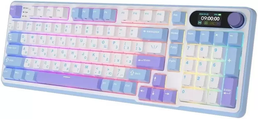 Клавиатура Royal Kludge RK-S98 RGB Taro Milk (RK Cream) фото