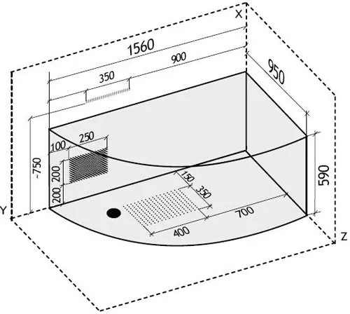 Ванна Ruben Victoria 156x100 фото