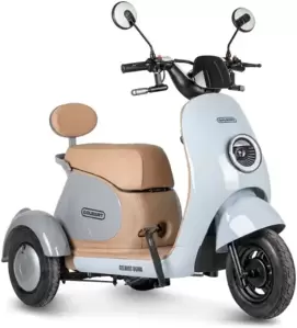 Электроскутер Rutrike Gelbert Ogma (серый/голубой) фото
