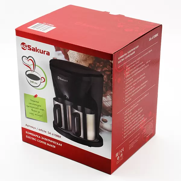 Капельная кофеварка Sakura SA-6108BK фото