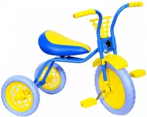 Детский велосипед Самокатыч Зубренок (желтый/голубой) фото