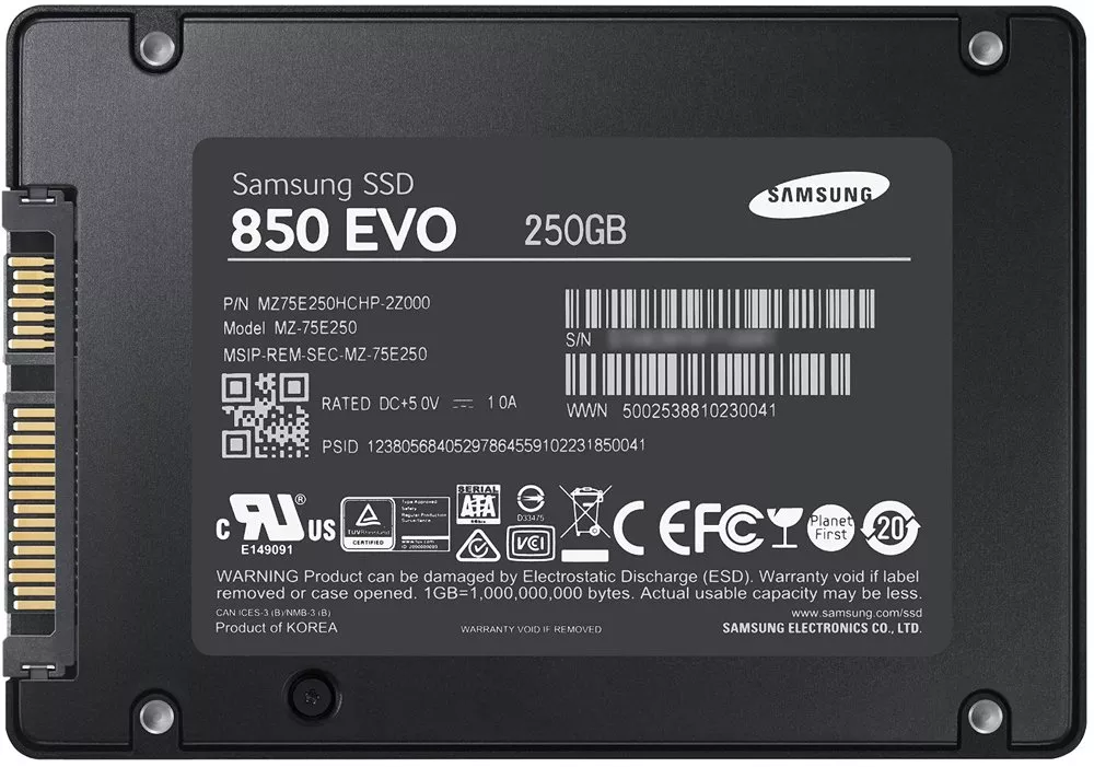 Жесткий диск SSD Samsung 850 EVO (MZ-75E250BW) 250 Gb фото 4