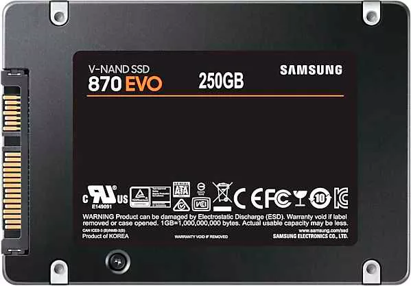 Жесткий диск SSD Samsung 870 EVO (MZ-77E250BW) 250Gb  фото 3