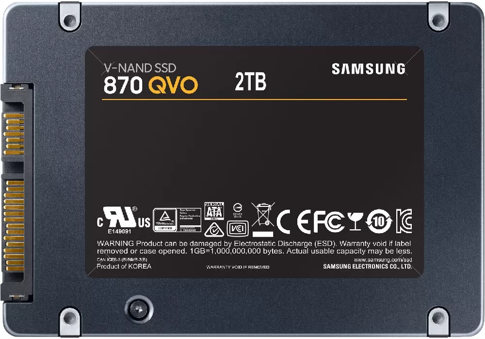 Жесткий диск SSD Samsung 870 QVO (MZ-77Q2T0BW) 2000Gb фото 2