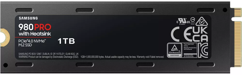 Жесткий диск SSD Samsung 980 Pro с радиатором 1TB MZ-V8P1T0CW фото 2