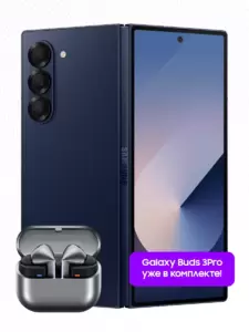 Samsung Galaxy Z Fold6 SM-F956B/DS 12GB/1TB (синий) и наушники Galaxy Buds3 Pro (серебристый) по акции фото