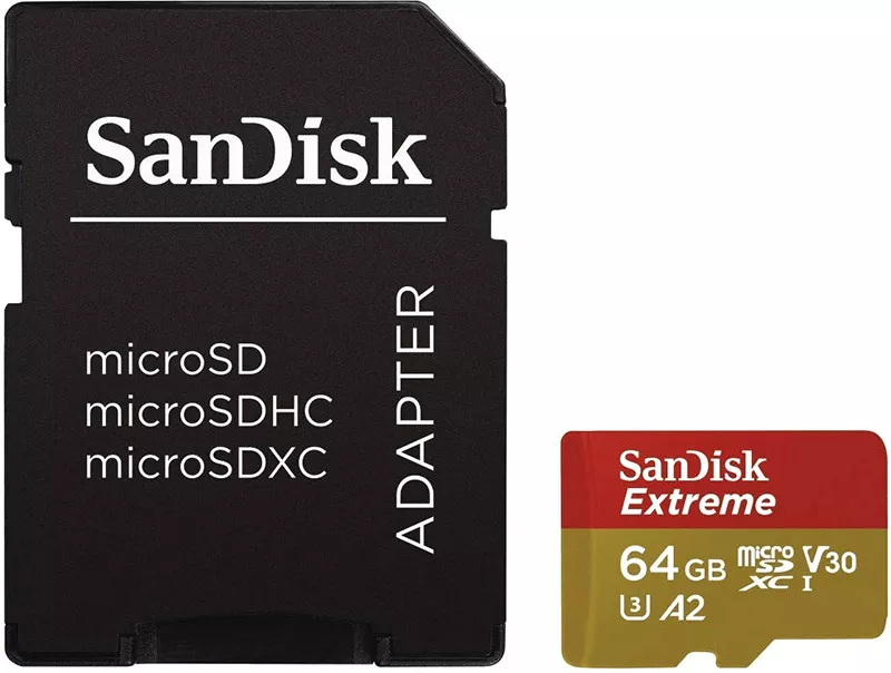 Карта памяти SanDisk Extreme microSDXC 64Gb (SDSQXA2-064G-GN6AA) фото
