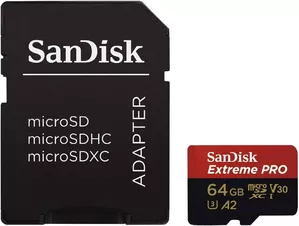 Карта памяти SanDisk Extreme PRO microSDXC 64Gb (SDSQXCU-064G-GN6MA) фото
