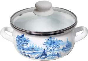 Кастрюля Сантэкс Гжель 1-2440112 (белый) фото