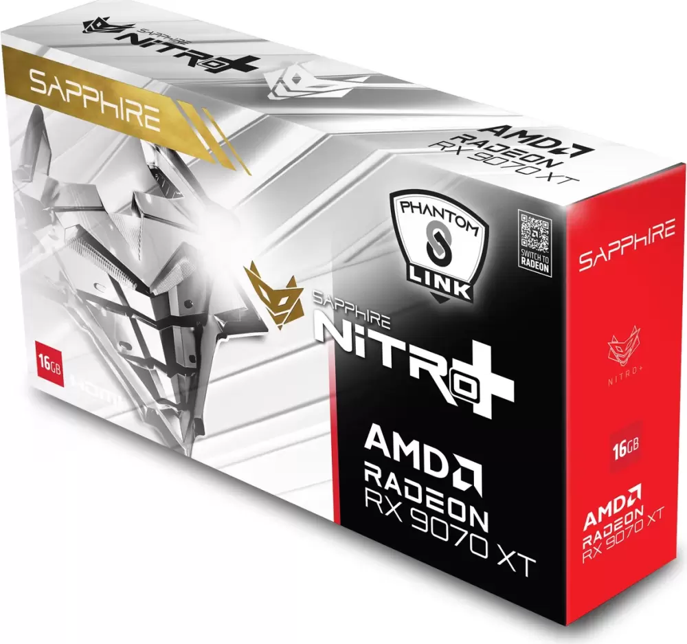 Видеокарта Sapphire Nitro+ Radeon RX 9070 XT OC PhantomLink Polar Edition 11348-08-20G фото 6