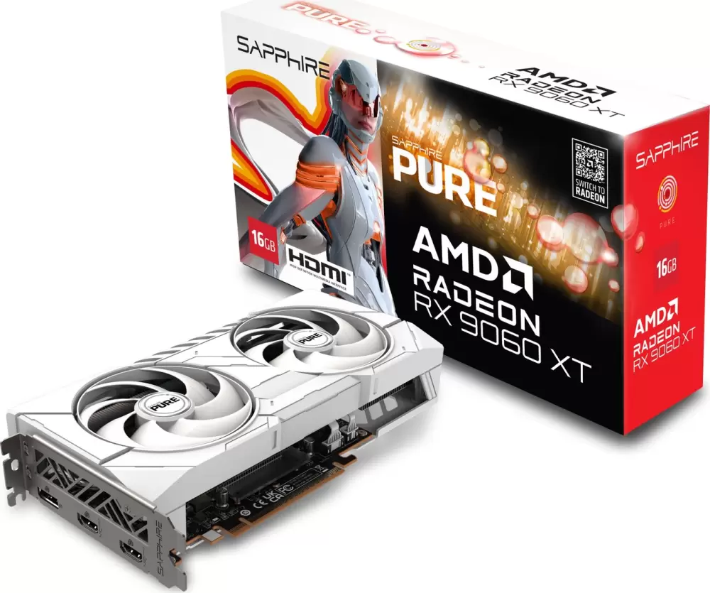 Видеокарта Sapphire Pure Radeon RX 9060 XT 11350-02-20G фото