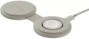 Беспроводное зарядное Satechi OntheGo 2-in-1 Charger ST-QTG21W (бежевый) фото