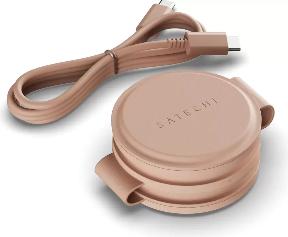 Беспроводное зарядное Satechi OntheGo 3-in-1 Charger ST-QTG31R (розовый) фото