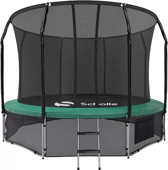 Батут Scholle Space Twin 14FT (зеленый-оранжевый) фото