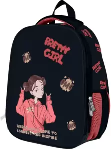 Школьный рюкзак Schoolformat Ergonomic Light 2 Аниме девочка РЮКЖКМБ2-АД (черный) фото
