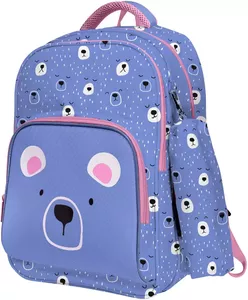 Школьный рюкзак Schoolformat Soft 2 + Little Face / РЮКМ2П-ЛТФ (фиолетовый) фото