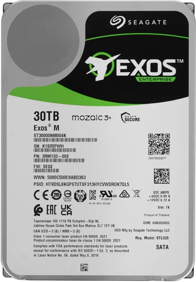 Seagate Exos M 30TB ST30000NM004K