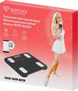 Умные напольные весы sertsa МЭТА (черный) фото
