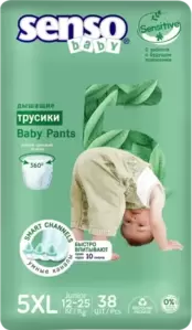 Подгузники-трусики Senso Baby Sensitive Junior 5XL (38 шт) фото