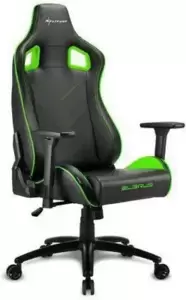 Офисное кресло Sharkoon Elbrus 2 (черный/зеленый) фото
