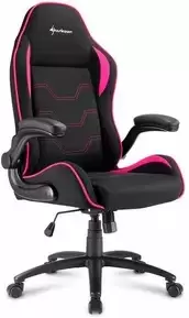 Офисное кресло Sharkoon Elbrus 1 (черный/розовый) фото