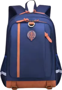 Школьный рюкзак Sharktoys 840000010 (синий/оранжевый) фото