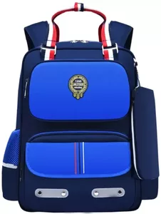 Школьный рюкзак Sharktoys 840000014 (синий/голубой) фото