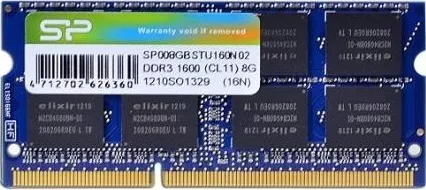 Silicon Power 8GB DDR3 SO-DIMM PC3-12800 (SP008GBSTU160N02)