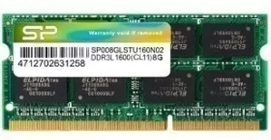 Оперативная память Silicon-Power 8GB DDR3 SO-DIMM PC3-12800 SP008GLSTU160N02 фото