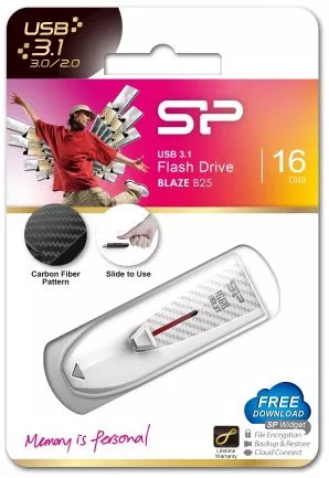 USB-флэш накопитель Silicon Power Blaze B25 128GB белый фото