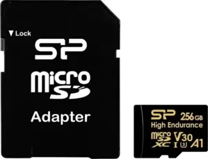 Silicon Power Golden Series High Endurance microSDXC SP256GBSTXDV3V1HSP 256GB (с адаптером)