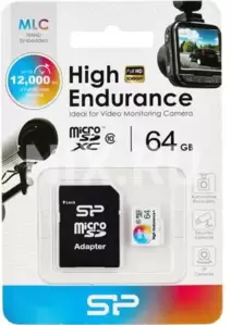 Silicon Power High Endurance microSDXC SP064GBSTXIU3V10SP 64GB (с адаптером)