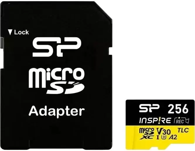 Silicon Power Inspire microSDXC SP256GBSTXLA2V1NSP 256GB (с адаптером)