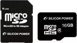 Карта памяти Silicon Power microSDHC 16Gb (SP016GBSTH004V10-SP) фото