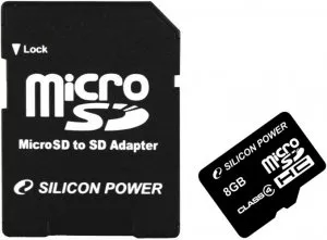 Карта памяти Silicon Power microSDHC 8Gb (SP008GBSTH004V10-SP) фото