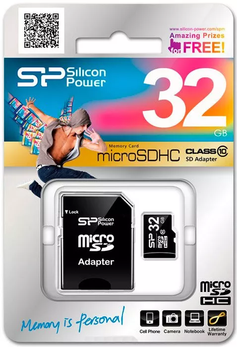 Карта памяти Silicon Power microSDHC 32Gb (SP032GBSTH010V10) фото 2