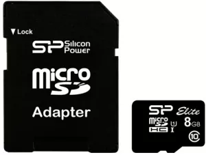 Карта памяти Silicon Power microSDHC Elite 8GB (SP008GBSTHBU1V10-SP) фото