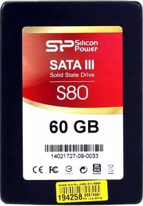 Жесткий диск SSD Silicon Power Slim S80 SP060GBSS3S80S25 60 Gb фото
