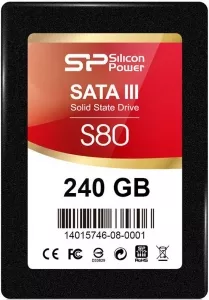 Жесткий диск SSD Silicon Power Slim S80 (SP240GBSS3S80S25) 240 Gb фото
