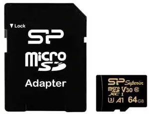 Карта памяти Silicon Power Superior Golden A1 microSDXC 64Gb (SP064GBSTXDV3V1GSP) фото