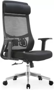 Офисное кресло SitUp Aura LUX Black Chrome (сетка Black/Black) фото