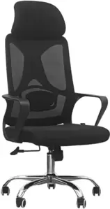 Офисное кресло SitUp Bima black Chrome (сетка Black/ Black) фото