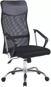 Офисное кресло SitUp Flay chrome (сетка black/black)