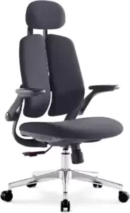 Офисное кресло SitUp Kwin Black Chrome (ткань Black/Black)