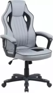 Игровое кресло SitUp Luna PL (экокожа Grey/сетка Black) фото