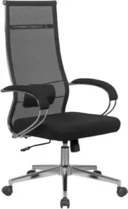 Офисное кресло SitUp Merida chrome (сетка Black/ткань Black)