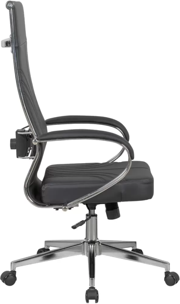 Офисное кресло SitUp Mark chrome (экокожа Black/Black) фото 3