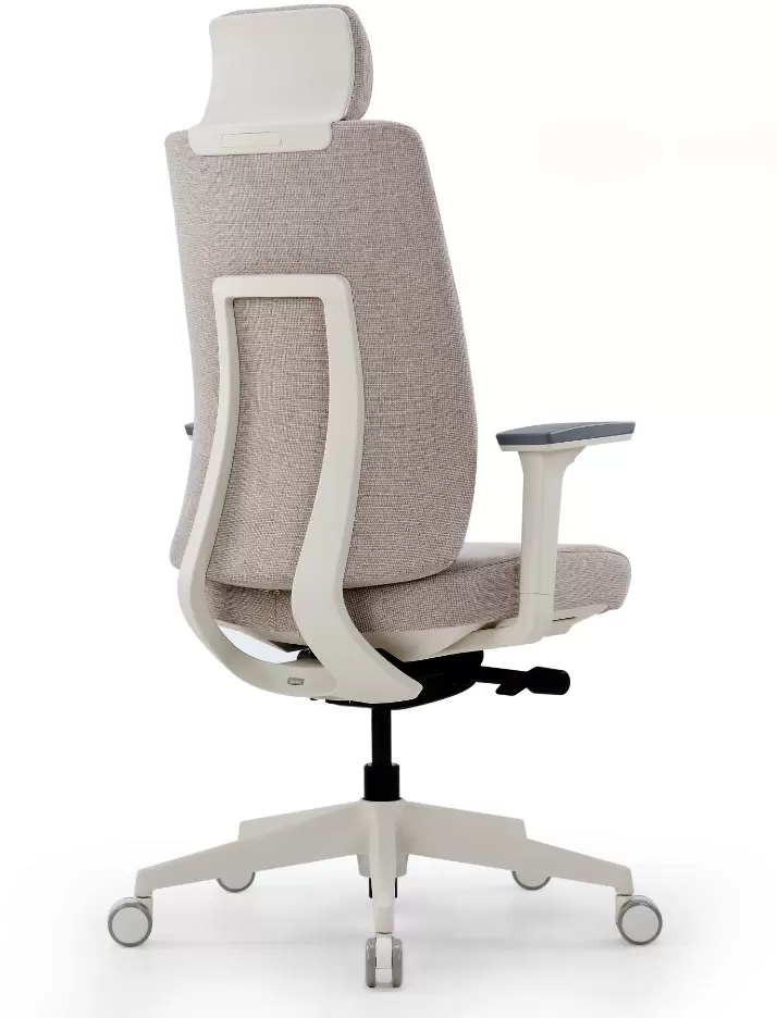 Компьютерное кресло SitZone CH-K55A-BS (ткань, бежевый, пластик, корпус белый) фото